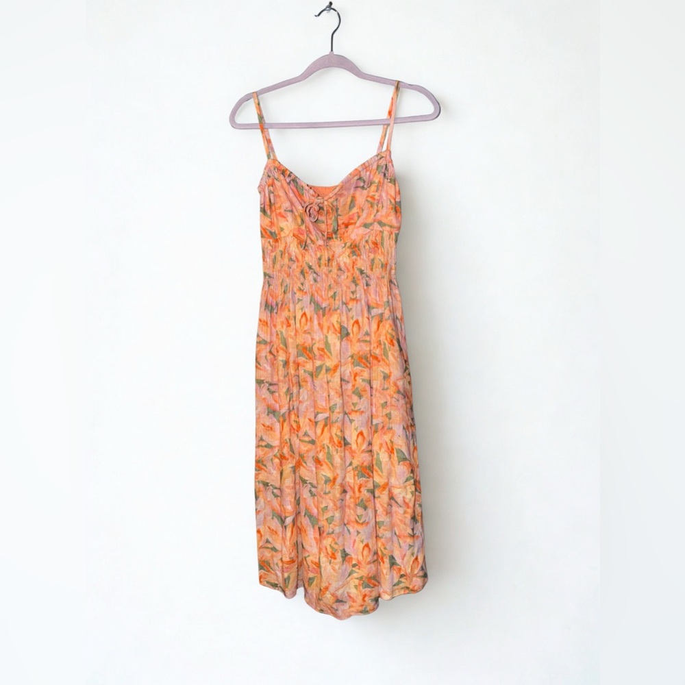 Chelsea28 Floral Linen Blend Dress